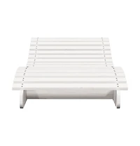 Sun Lounger White Solid pine wood 80.7x27.6x12.4 in Ergonomic