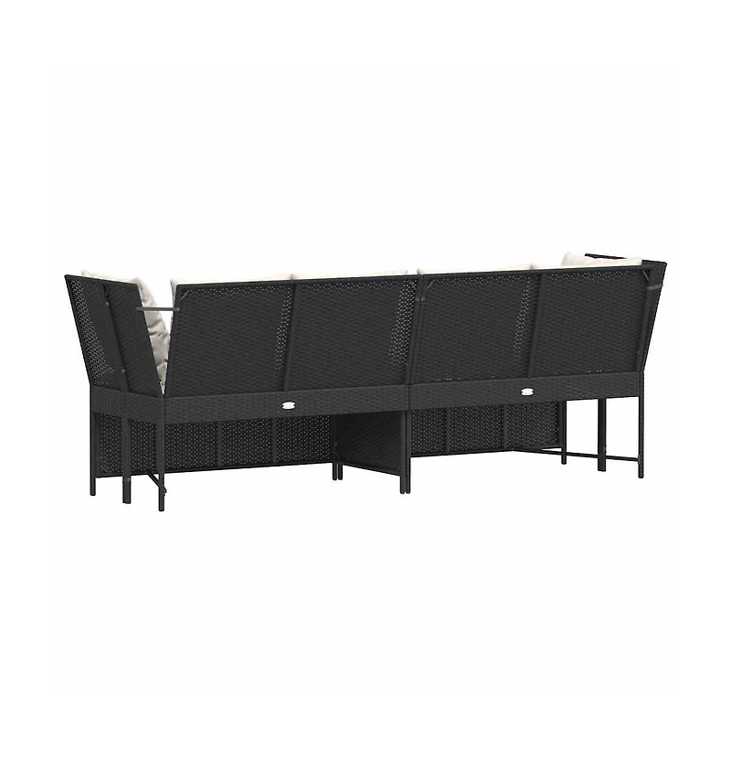 Garden Sofa Black Pe Rattan Large Modular Garden Sofa