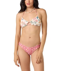 O'Neill Juniors's Camellia Floral Madrid Revo V-Neck Swimsuit Top