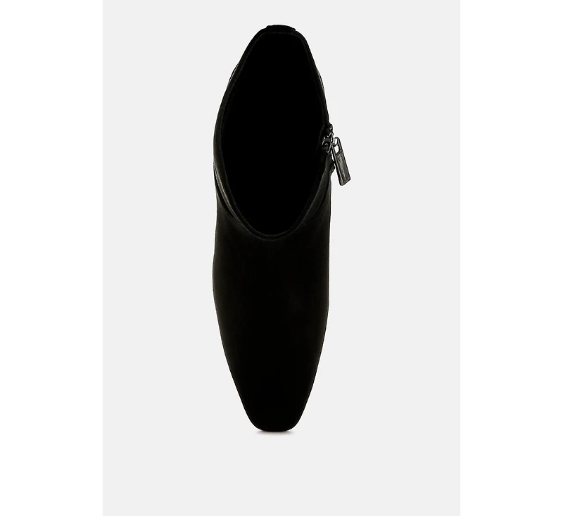Rag & Co Hakra Flared Heel Suede Boots Women