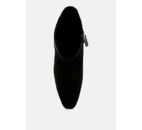 Rag & Co Hakra Flared Heel Suede Boots Women