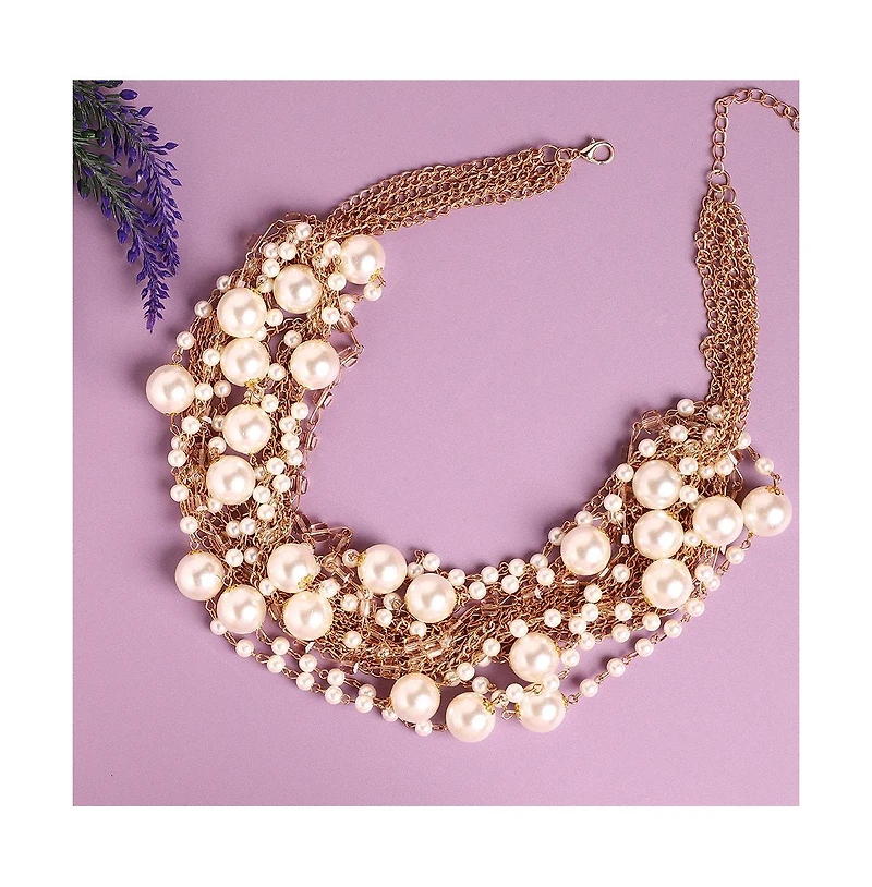 Sohi Pellet-Cluster Statement Necklace