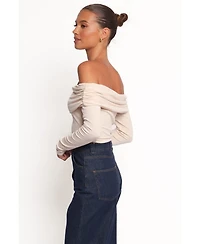 Petal and Pup Thomsie Off Shoulder Knit Top - Ivory