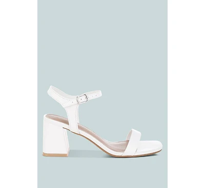 Kazara Faux Leather Block Heels Women