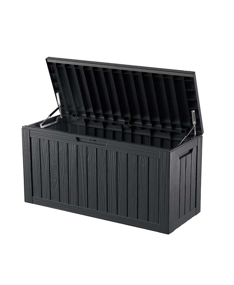 Chic Crate - 46.3'' W 80 Gallons Water Resistant Resin Lockable Deck Box in Black