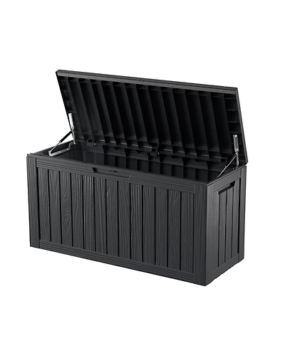 Chic Crate - 46.3'' W 80 Gallons Water Resistant Resin Lockable Deck Box in Black