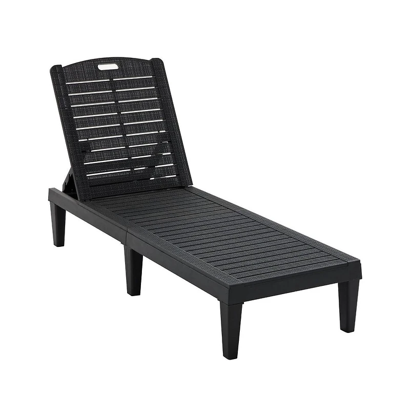 Chic Crate 2-Piece Outdoor Chaise Lounge Chair Set, Adjustable Resin Pool Loungers for Patio, Poolside & Beach