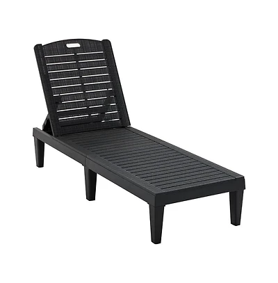 Chic Crate 2-Piece Outdoor Chaise Lounge Chair Set, Adjustable Resin Pool Loungers for Patio, Poolside & Beach