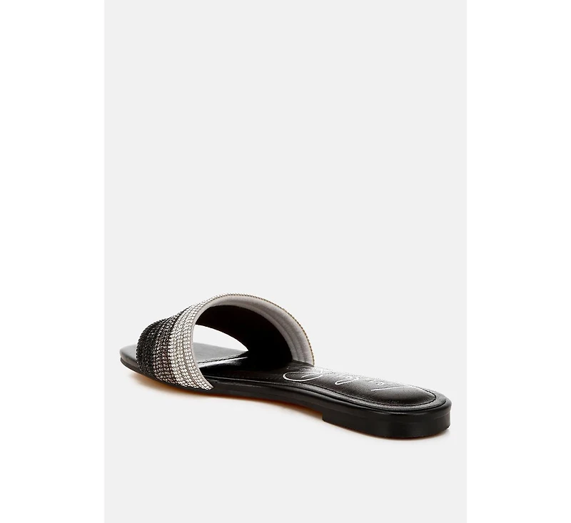 Chrisy Rhinestone Strap Slip On WomenFlats Women