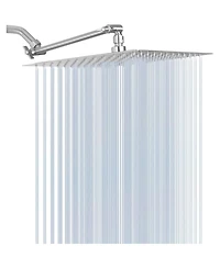 Rainsken Brushed nickel 10" Square Rainfall & High Pressure Stainless Steel Bath Shower head