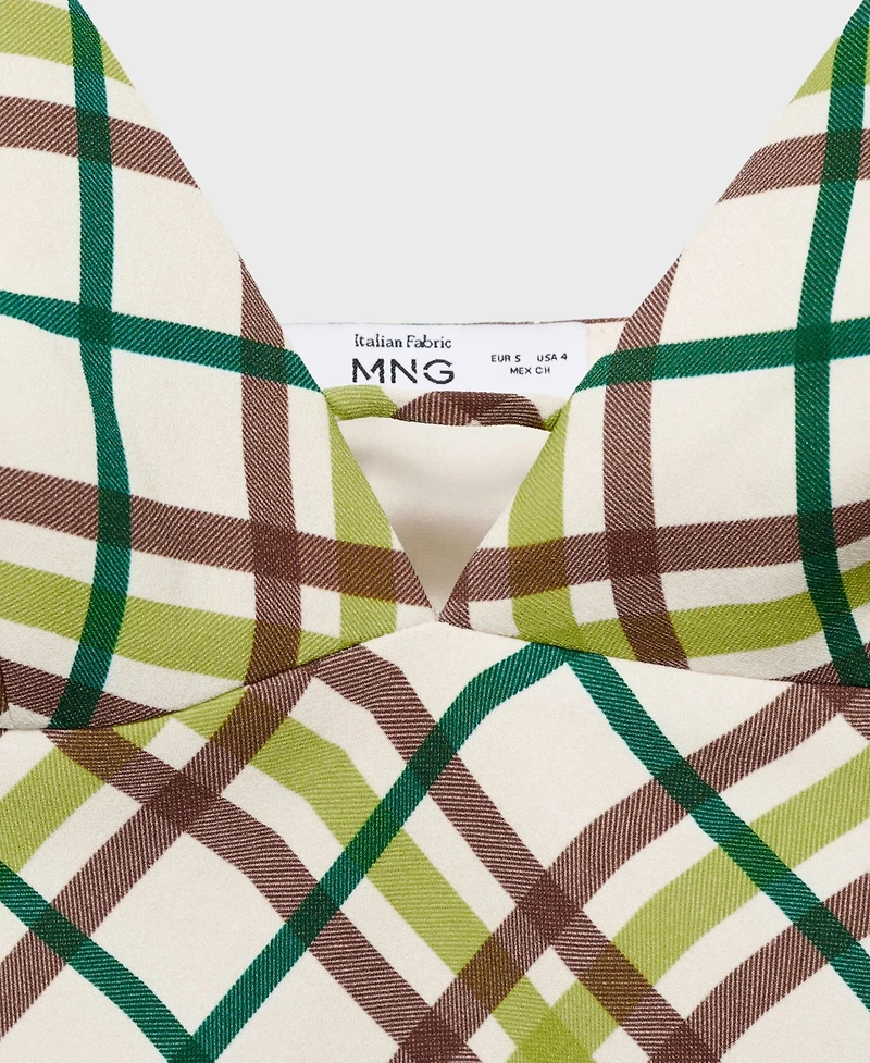 Mango Women's Check Short Dress