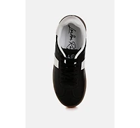 Knockout Faux Leather Lace-Up Sneakers Women