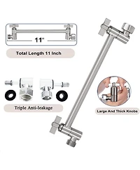 Rainsken Brushed nickel 10" Square Rainfall & High Pressure Stainless Steel Bath Shower head