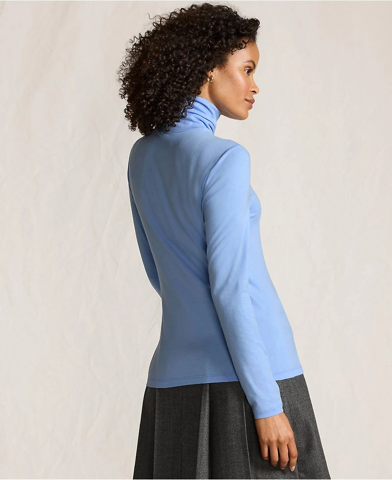 Lands' End Lightweight Jersey Long Sleeve Turtleneck