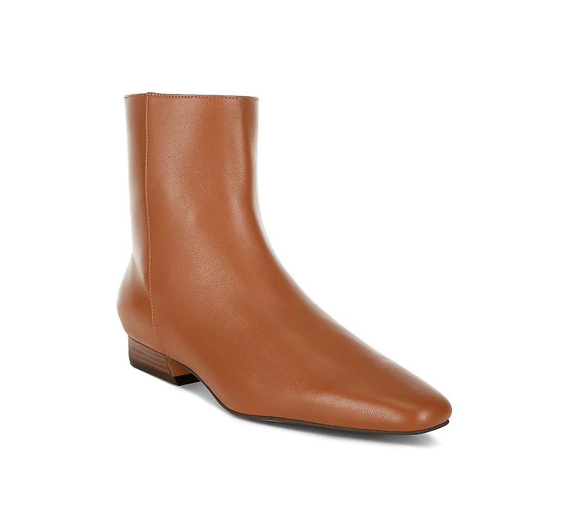 Obita Flared Heel Genuine Leather Boots Women
