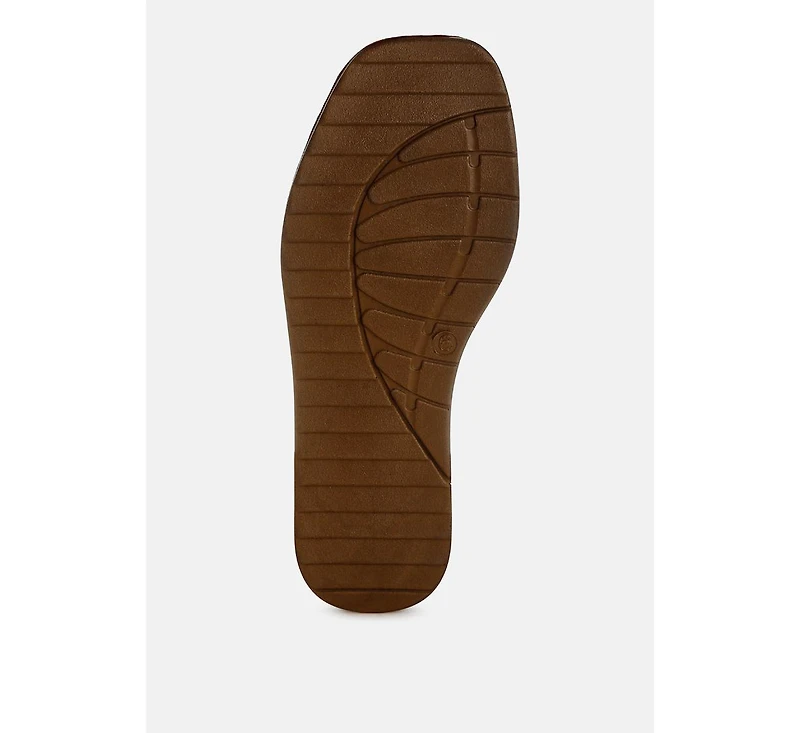 London Rag Zosaya Faux Zipper Detail Slip Ons Sandals Women