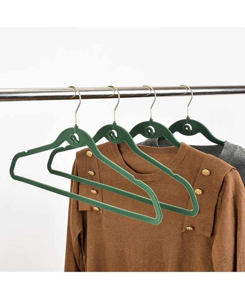 Trio Essentials 20PK Heavy Duty Velvet Hangers with Cascade Hook
