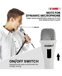 5 Core Xlr Microphone Dynamic Mic Karaoke Singing Studio Mics Handheld Microfono
