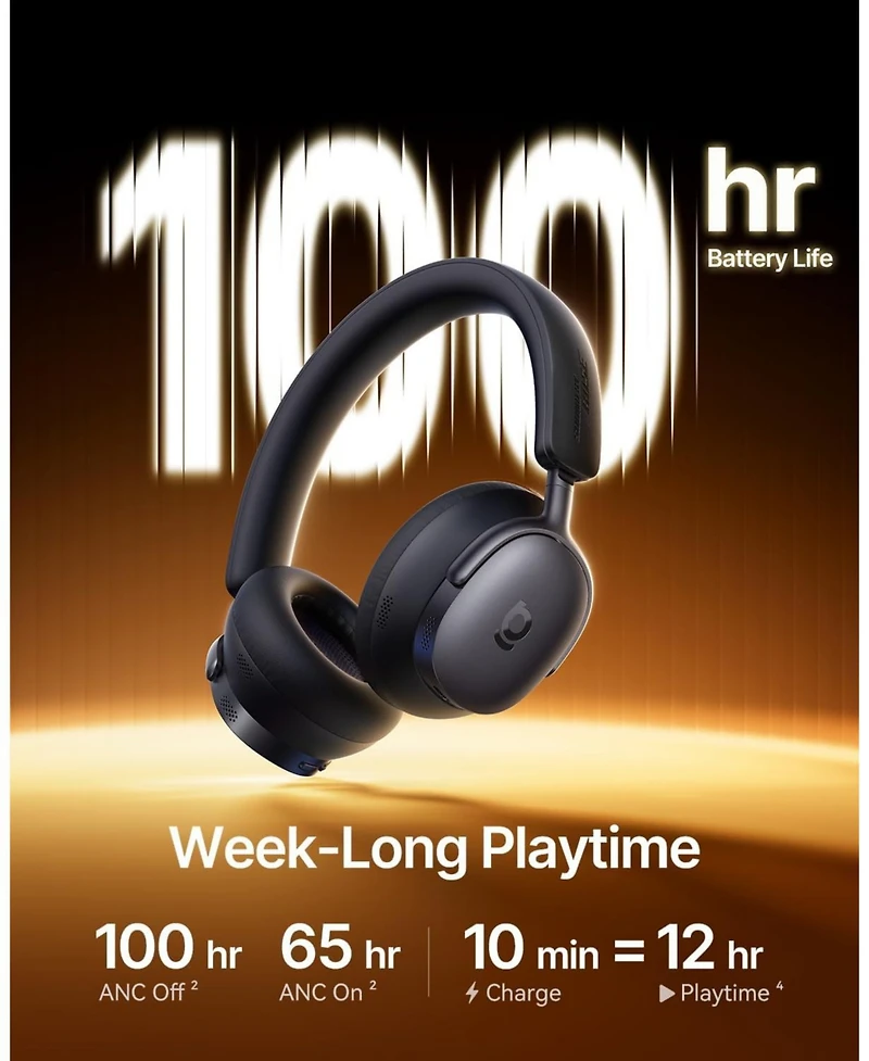 Baseus Inspire XH1 Anc Headphones, Sound by Bose, Dolby Audio, Adaptive Anc, Hi-Res Audio, 100H Playtime