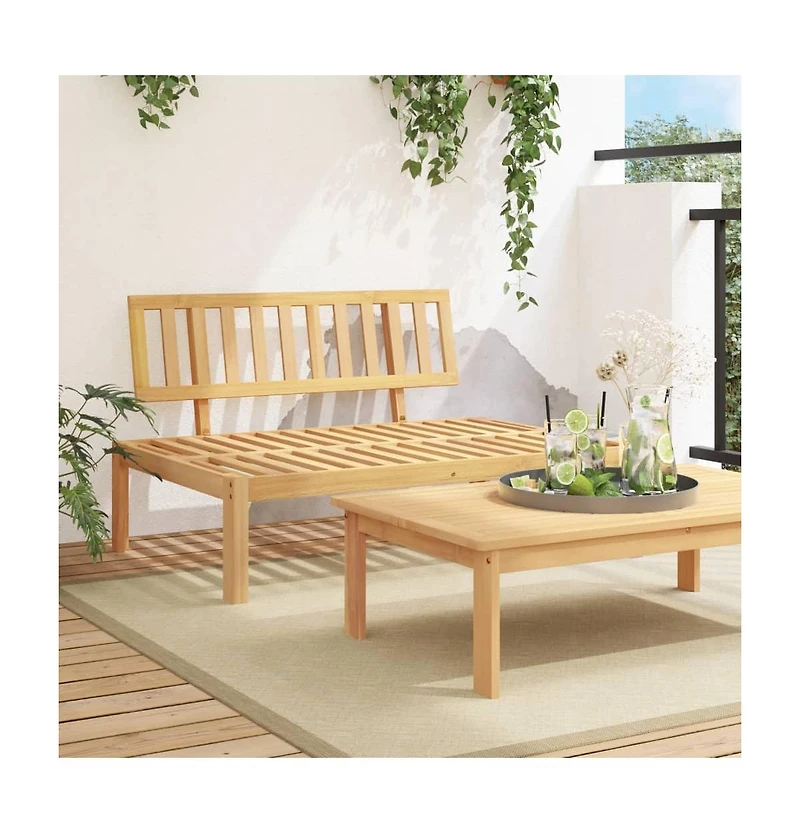 Pallet Middle Sofa Natural Wood Solid Acacia Wood
