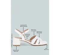 London Rag Eliska Strappy Square Toe Block Heels Women