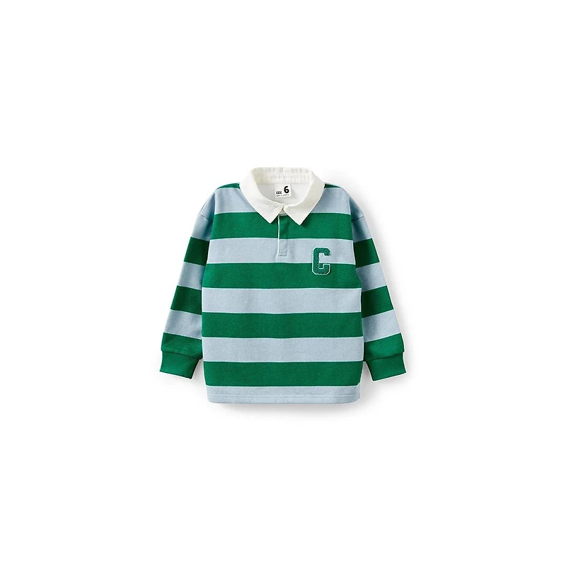 Cotton On Little/Big Boy's Rugby Polo Fleece Top