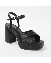 Berness Guadalupe Crisscross Straps Platform Heels