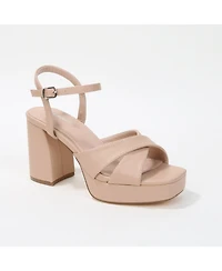 Berness Guadalupe Crisscross Straps Platform Heels