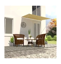 vidaXL Awning Yellow and White