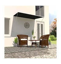 vidaXL Awning Anthracite Steel frame 78.7x59.1 in Retractable Awning