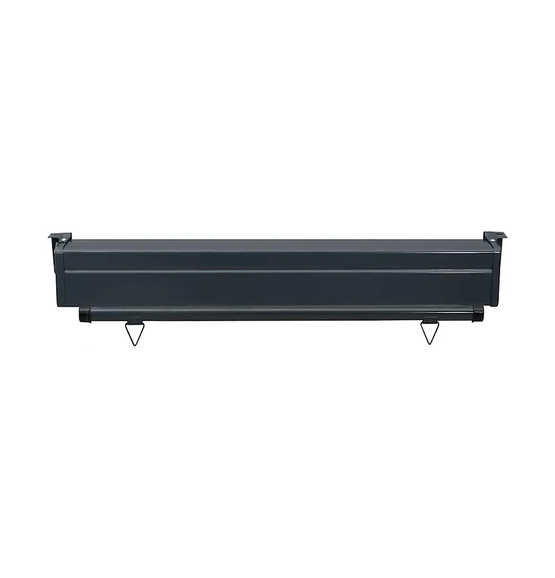 vidaXL Balcony Side Awning Grey Steel 41.3 x 98.4 in Adjustable Armrests