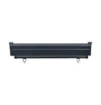 vidaXL Balcony Side Awning Grey Steel 41.3 x 98.4 in Adjustable Armrests