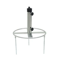 vidaXL Parasol Base with Ground Spikes for Ø1.5"/1.9" Silver Steel