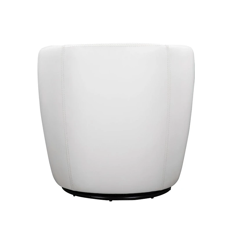 Parker Living Snow 100% Italian Leather Swivel Club Chair