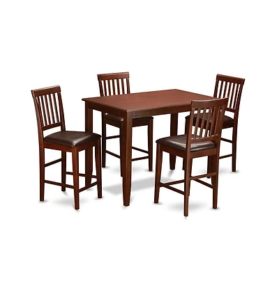 East West Furniture 5 Pc counter height Dining set-high Table and 4 Kitchen Chairs.