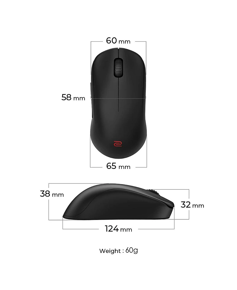 BenQ Zowie U2 Wireless Gaming Mouse, Black