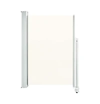 vidaXL Side Awning Cream Polyester, Powder-Coated Iron 47.2 x 118.1 in