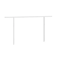 vidaXL Awning Post Set White Iron 177.2 x 96.5 in Adjustable Armrests