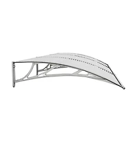vidaXL Door Canopy Grey Polycarbonate, Abs, Aluminum 118.1 x 39.4 in