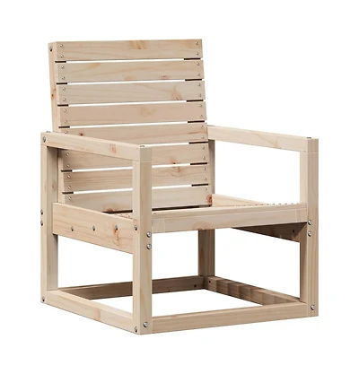 Garden Chair Natural Pine Solid Pine Wood Medium Durable