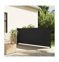 vidaXL Retractable Side Awning Black