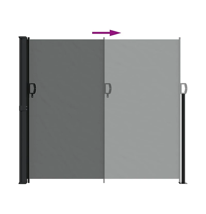 vidaXL Retractable Side Awning Anthracite