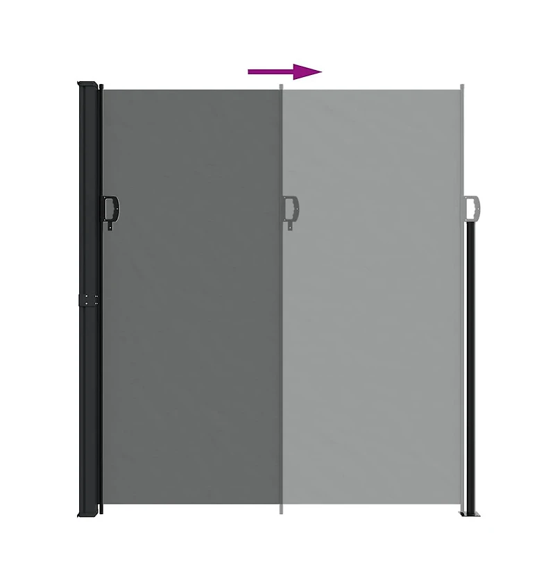 vidaXL Retractable Side Awning Anthracite