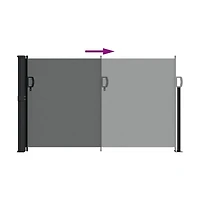 Retractable Side Awning Anthracite Polyester with Pu coating