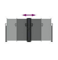 vidaXL Retractable Side Awning Anthracite Polyester with Pu coating
