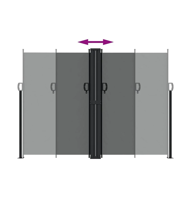 vidaXL Retractable Side Awning Anthracite 70.9"x472.4"