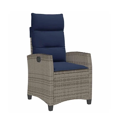 vidaXL Reclining Garden Chair Grey