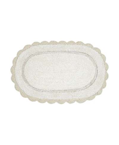 Laura Ashley Crochet Cotton Bath Rug