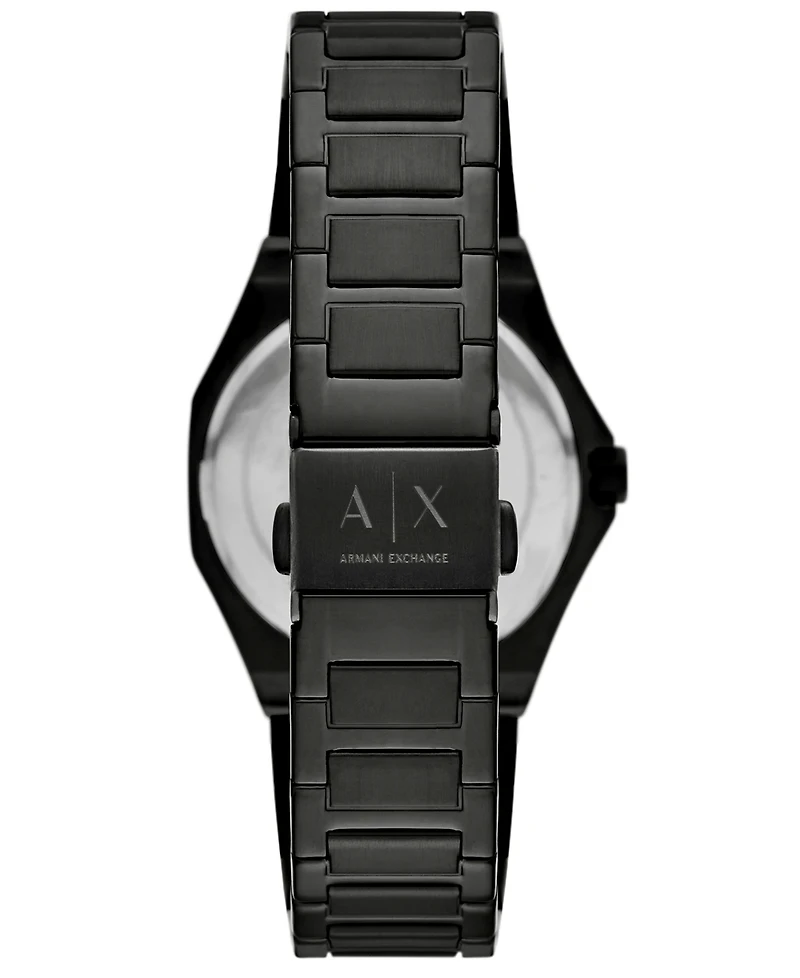 Armani Exchange Women's Three-Hand Black Stainless Steel Watch, 34mm