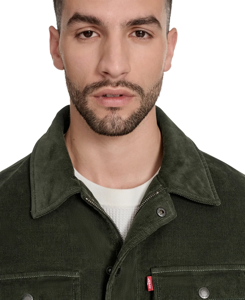 Levi's Men's Corduroy Plaid Lining Shirt Jacket